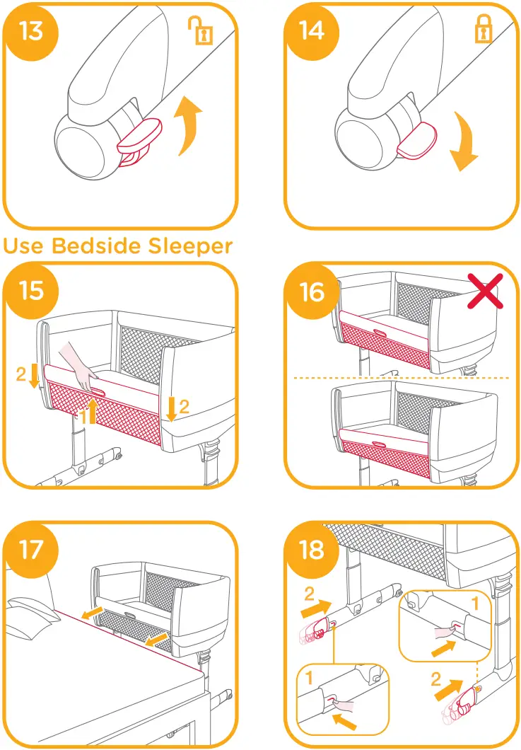 joie Roomie Go Bedside Crib Clay - fig 4