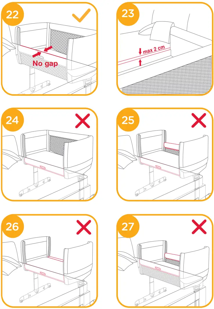 joie Roomie Go Bedside Crib Clay - fig 6