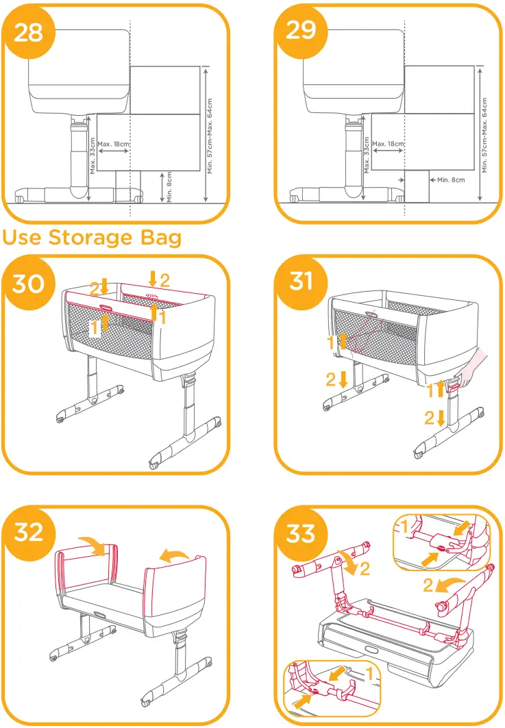 joie Roomie Go Bedside Crib Clay - fig 7