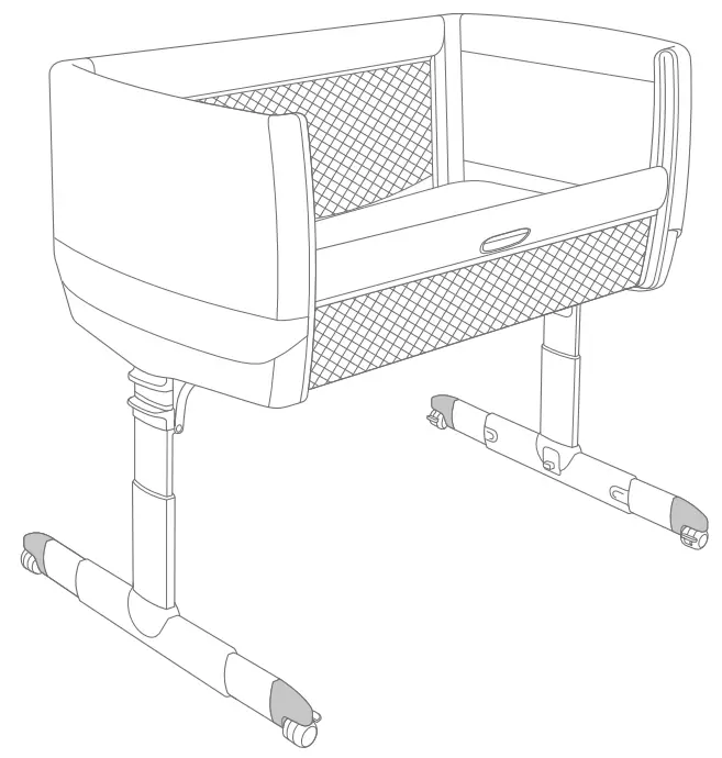 joie Roomie Go Bedside Crib Clay