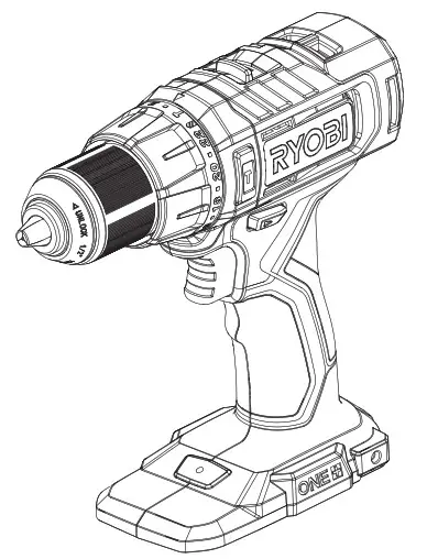 RYOBI PCL220 Hammer Drill - Cover