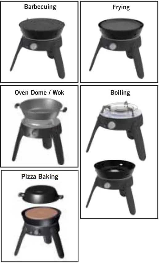 CADAC 6540H0 Safari Chef 30 Ultra Compact Gas BBQ - barbecuing