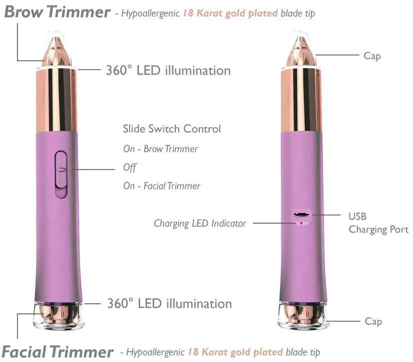 iMusthav MV400 Dual Function Brow and Facial Hair Remover - Description