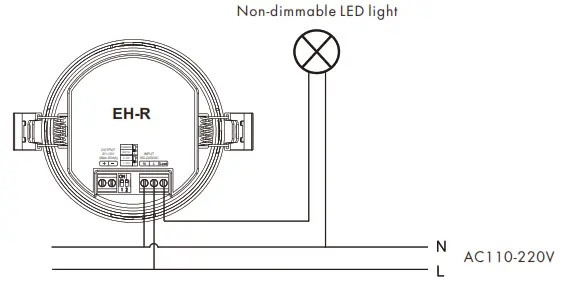 SuperLightingLED EH-R Ceiling Mounted PIR Sensor Dimmer and Switch - diagram2
