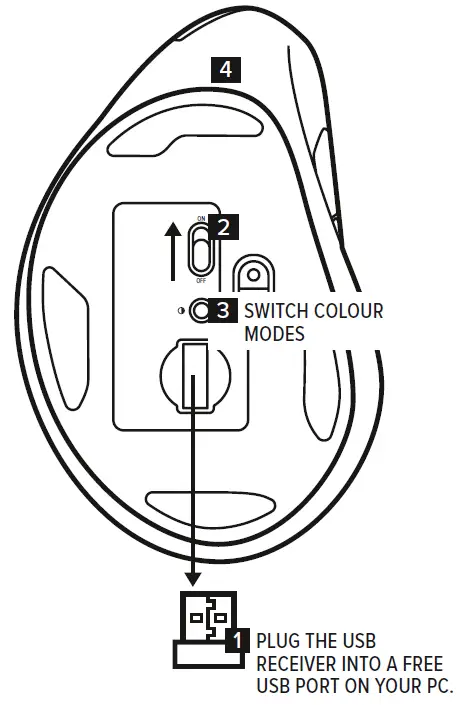 speedlink SL-630026-BK Piavo Pro Illuminated Rechargeable Vertical Ergonomic Mouse 1