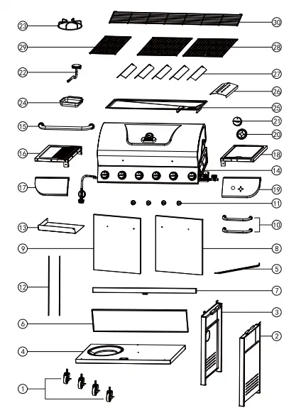 Royal-Gourmet-SG6002R-Silver-6-Burner-Liquid-Propane-Gas-Grill-with-1-Side-Burner-fig-1