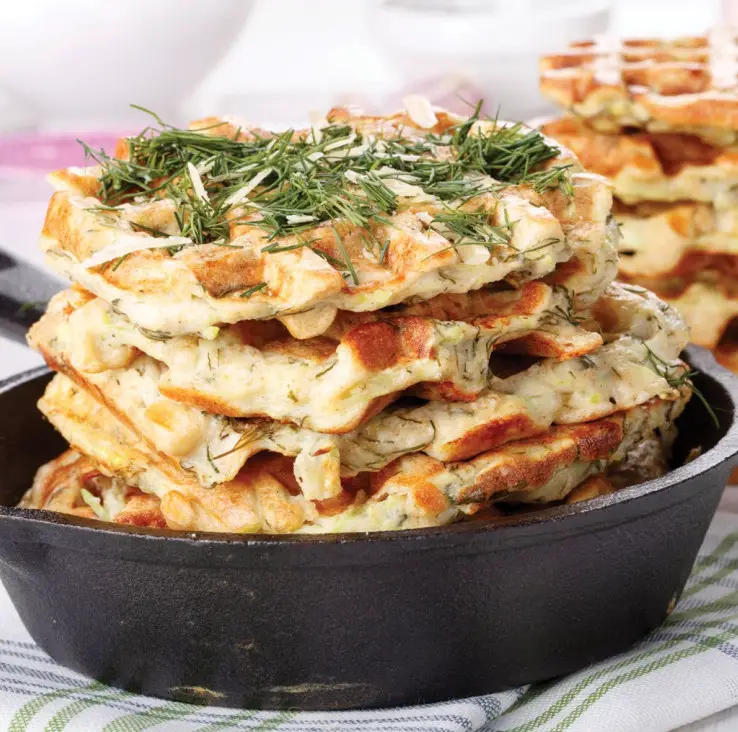 DASH DNMWM400 No Drip Waffle Maker - Parmesan cheese