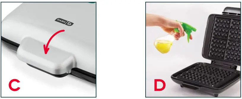 DASH DNMWM400 No Drip Waffle Maker - WAFFLE MAKER 2