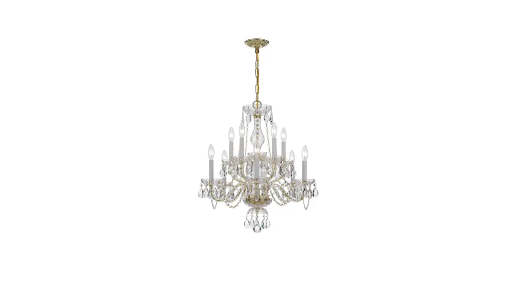 Crystorama 5080-pb-cl-mwp Ten Light Chandelier Instruction Manual