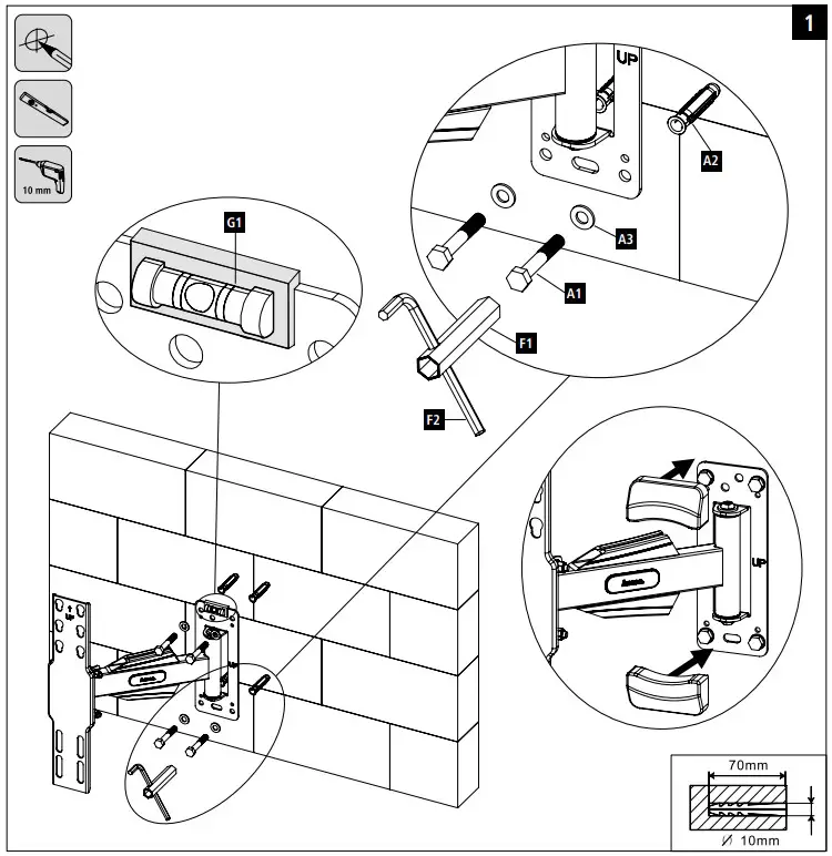 hama 00118630 TV Wall Bracket - fig 1