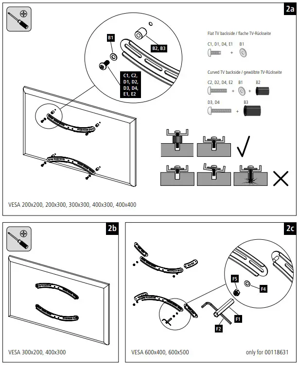 hama 00118630 TV Wall Bracket - fig 2
