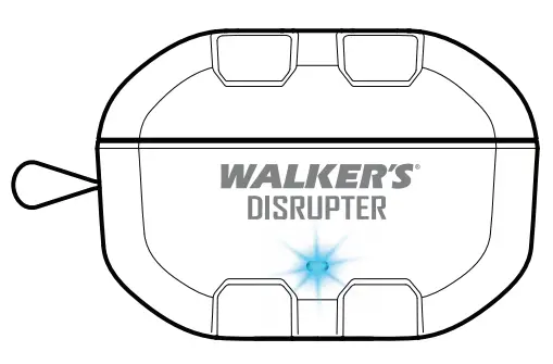 WALKERS DISRUPTER Sport Earbuds - CHARGING CASE lights