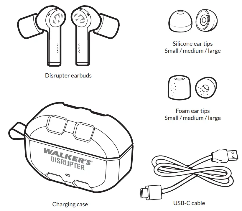 WALKERS DISRUPTER Sport Earbuds - INCLUDED