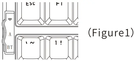 AJAZZ AK992 BT Three Modes Mechanical Keyboard - switch indicator light 1
