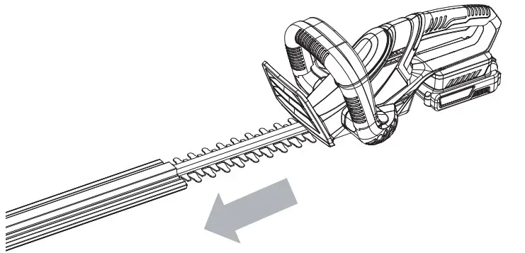 HAWKSMOOR 78886 18V Cordless Hedge Trimmer - STOPPING