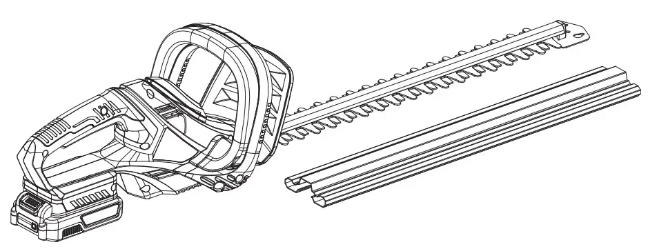 HAWKSMOOR 78886 18V Cordless Hedge Trimmer - fig