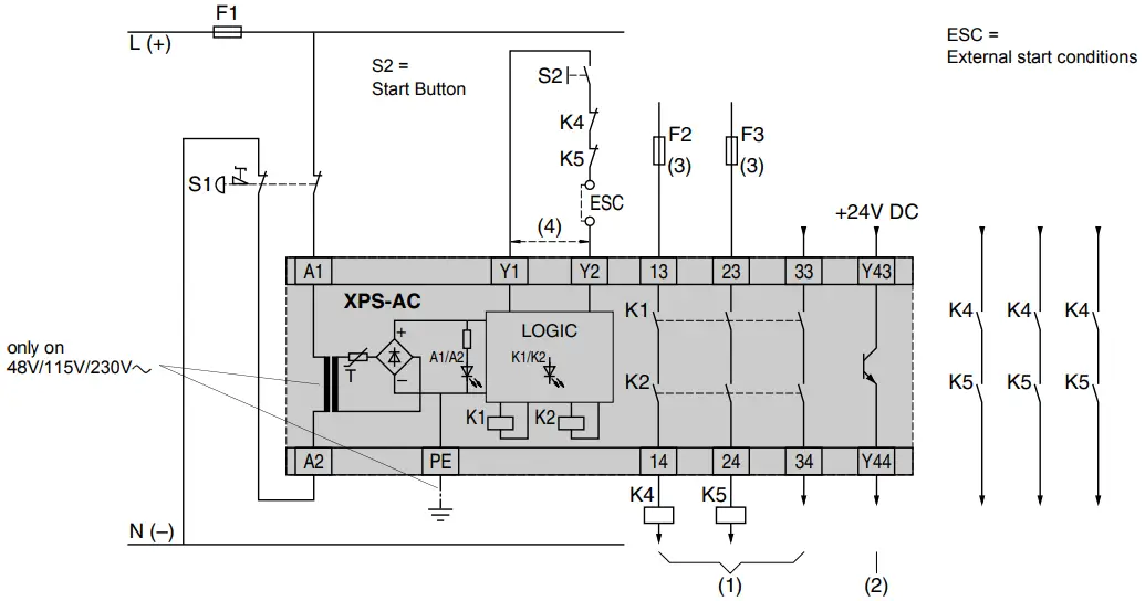 Wiring diagram for XPS-AC