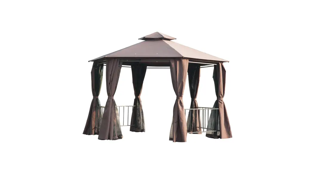 Outsunny 84c-209 2 Tier Gazebo With Curtains User Manual