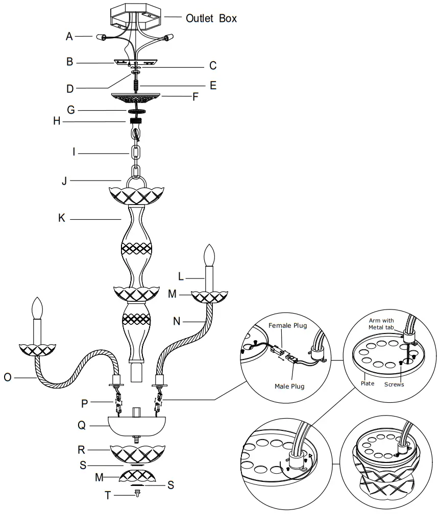 CRYSTORAMA 5080 PB CL MWP Ten Light Chandelier - Part Number