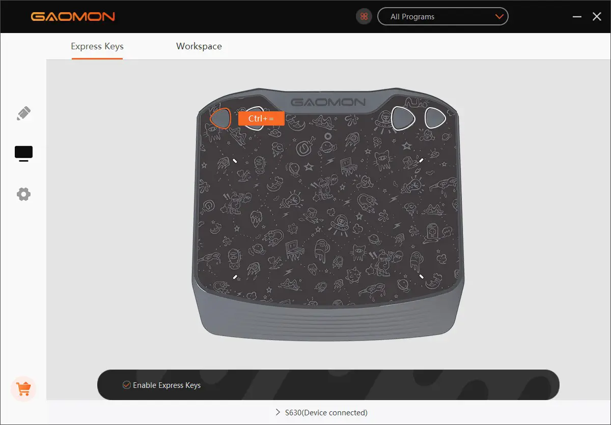 GAOMON S630 3 2 Inches Graphics Drawing Tablet - Function Setting 5