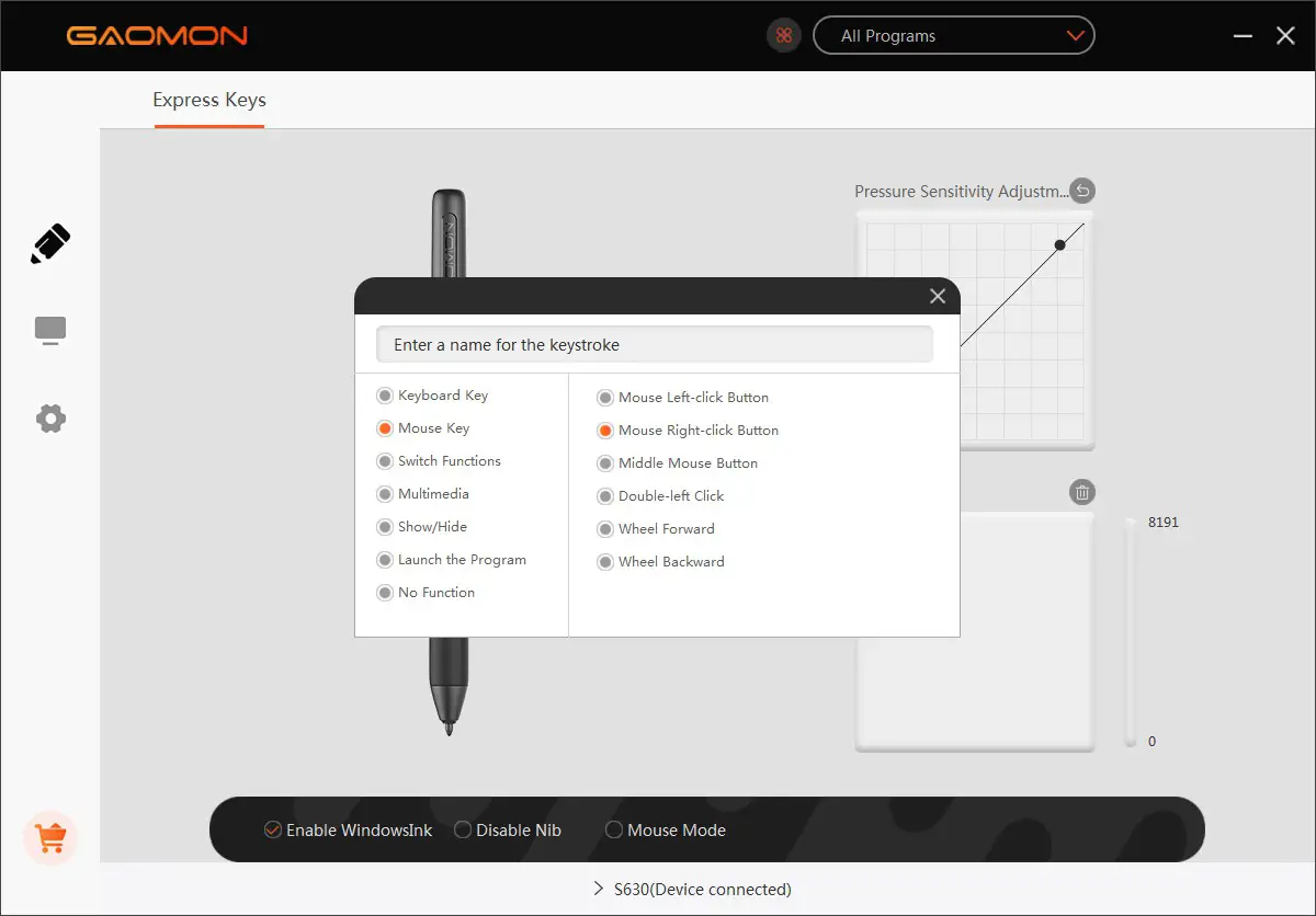 GAOMON S630 3 2 Inches Graphics Drawing Tablet - Function Setting 8