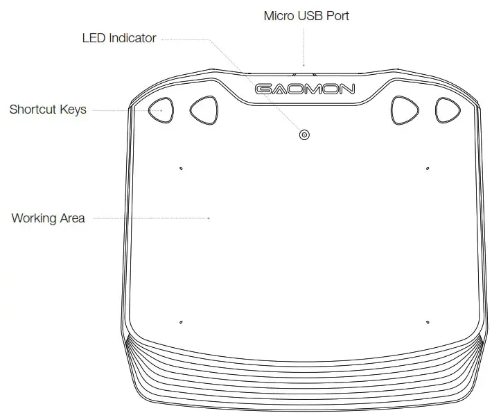 GAOMON S630 3 2 Inches Graphics Drawing Tablet - Product Overview