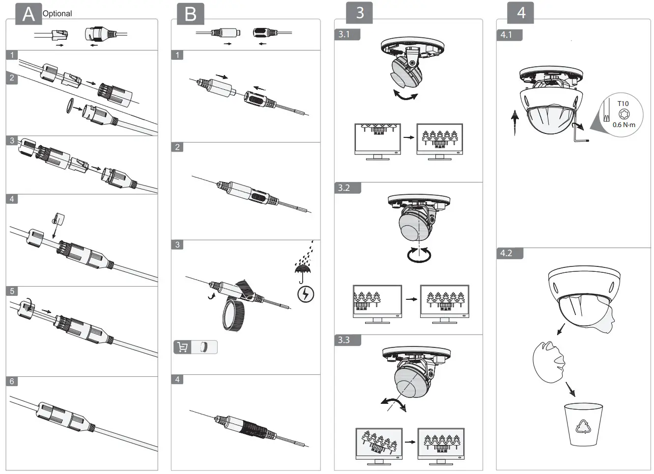 dahua IPC-HDBW5541R Dome Network Camera - fig 1