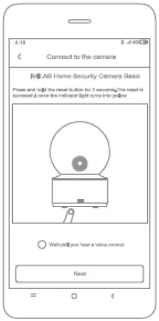 imilab CMSXJ16A Home Security Camera - reset button