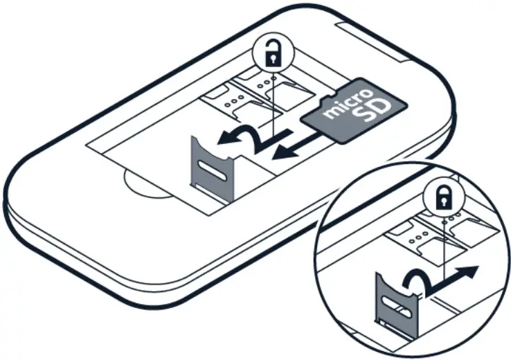 Insert the memory card