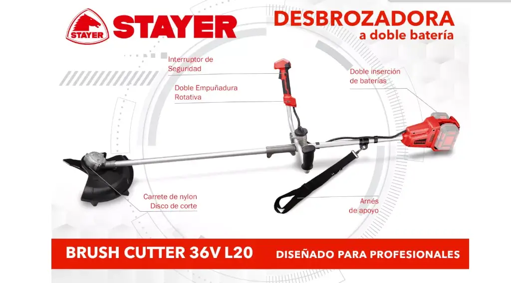 Stayer 36v L20 Grass Cutter Brush Cutter L20 Instruction Manual Stayer 36v L20 Grass Cutter Brush Cutter L20 Instruction Manual
