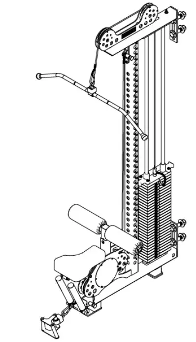 SORINEX P02283 Lat Pull Low Row Machine