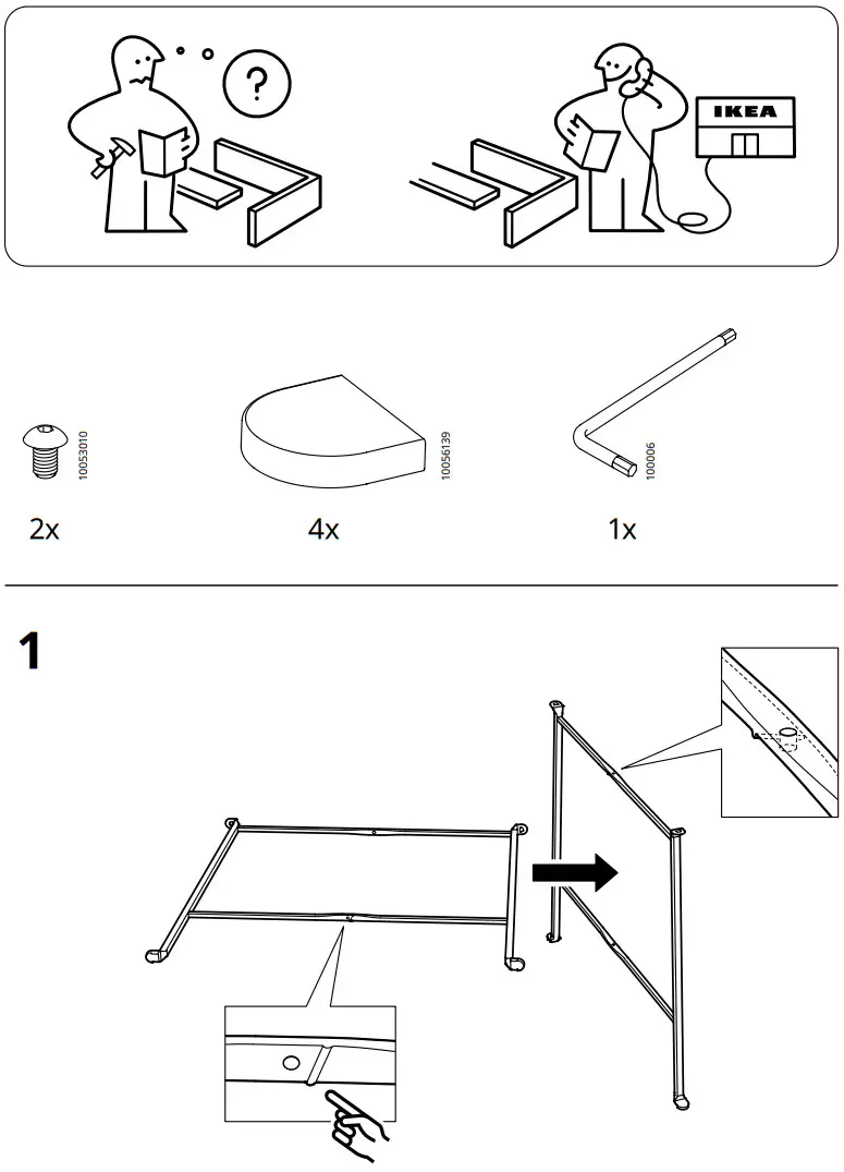 IKEA 10053010 KUNGSHATT Tray Table - FIGURE 1
