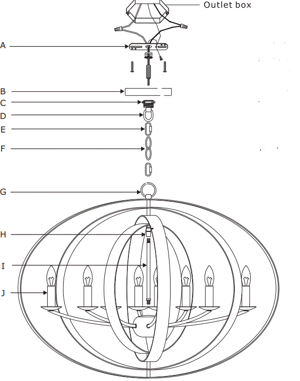 CRYSTORAMA 588-MT-GA 8 Light Oval Chandelier-FIG4