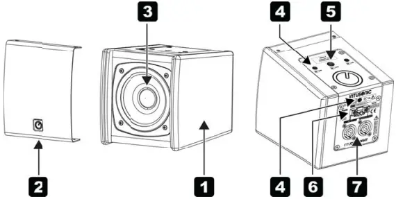 INTUSONIC 4FW50T 4 Inch Passive Wideband Background Music Speaker A1