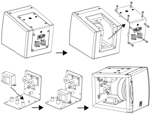 INTUSONIC 4FW50T 4 Inch Passive Wideband Background Music Speaker A3