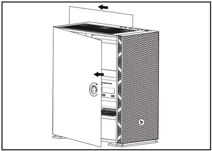 Savio P010223SO Raptor White X1 Professional Gaming Pc Case - SIDE PANELS REMOVING