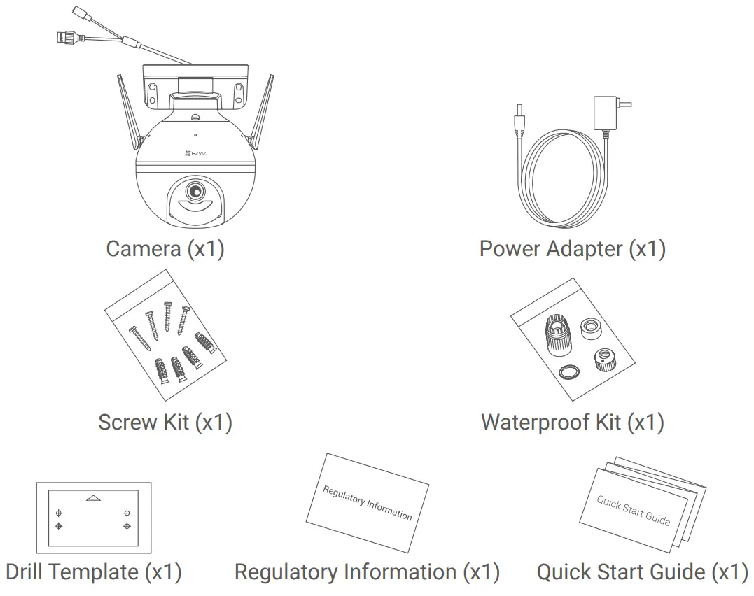 EZVIZ C8C Lite Security Camera - Contents