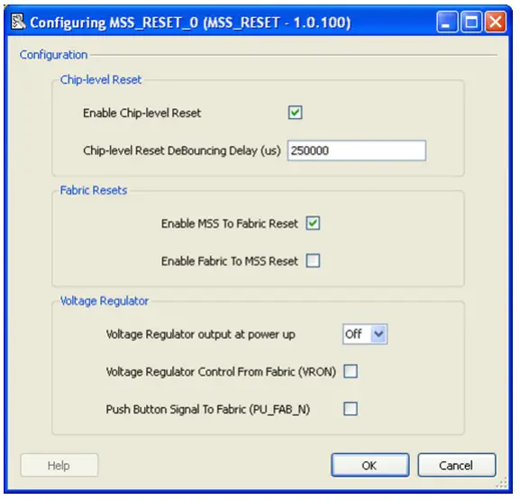 Actel-SmartDesign-MSS-Reset-Management-Configuration-PRO