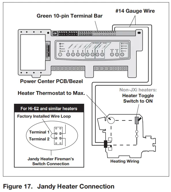 Jandy AquaLink RS Control Systems - Heater Connection