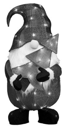 BIG LOTS 810570667 Winter Wonder Lane 32 Inch Light Up Santa Gnome and Tree