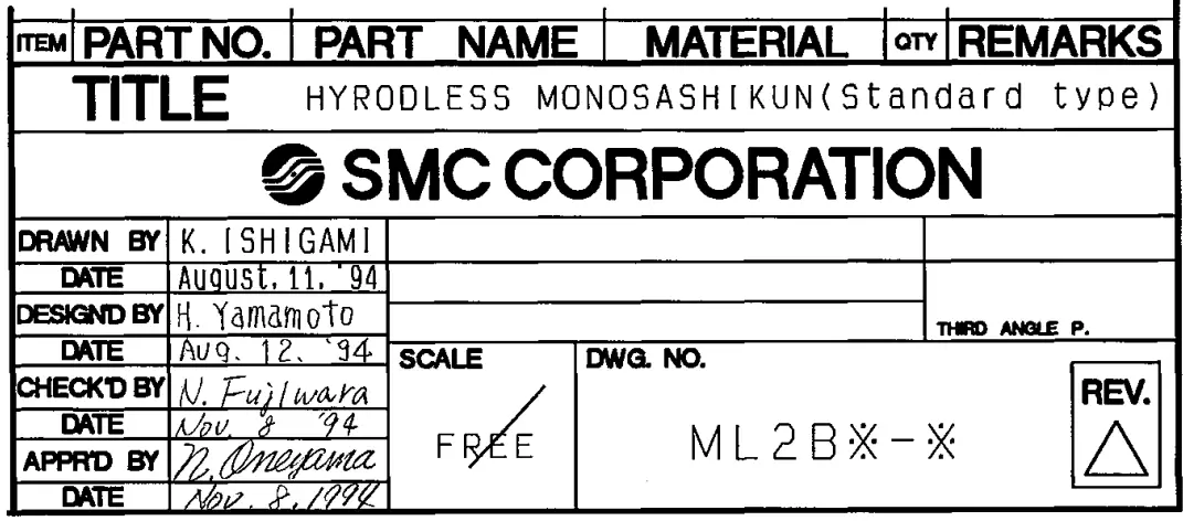 SMC ML2B Series Hyrodless Monosashi Kun Stroke Reading Cylinder - Figure 5