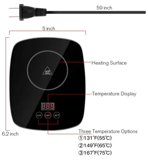 nicelucky-25-Watt-Electric-Coffee-Mug-Warmer-fig-4