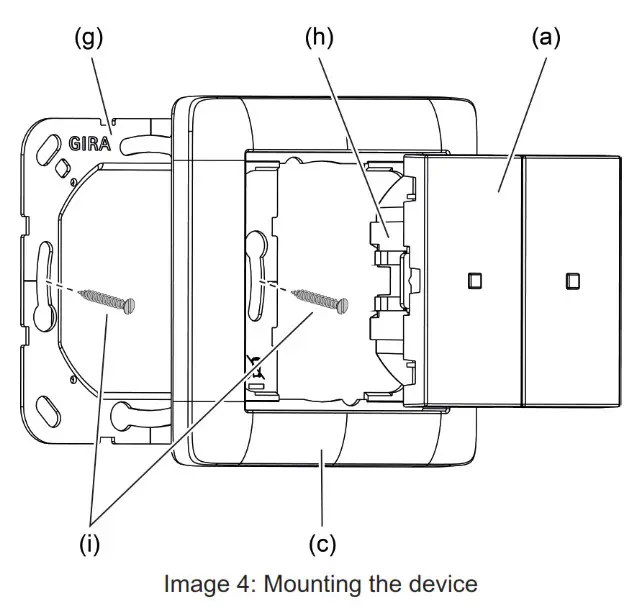 KNX 5171 Gira Button Rocker - connecting
