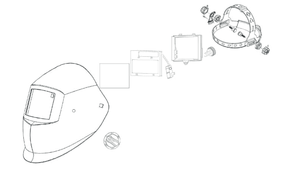 UNIVERSAL HORIZON 9-13 Automatic Welding Helmet - parts