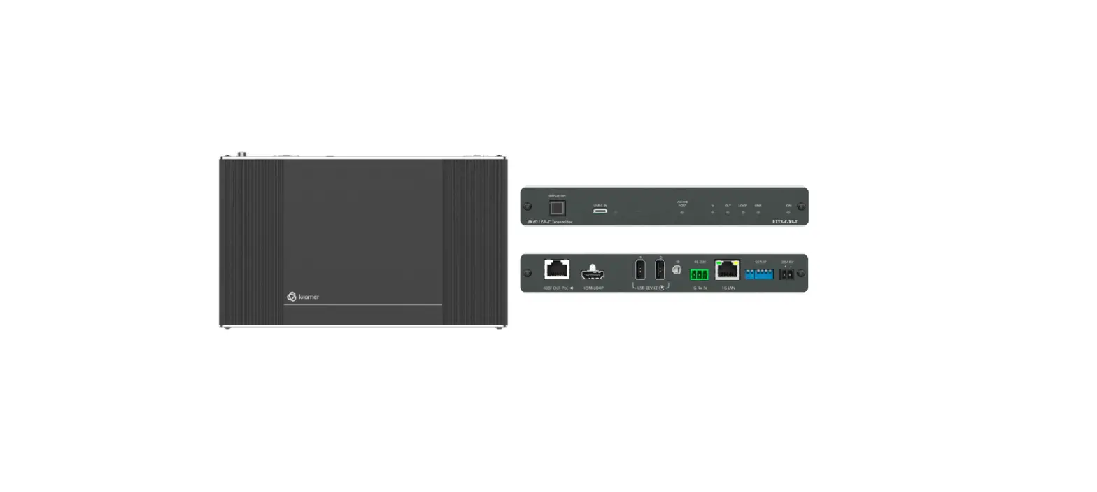 Kramer Ext3-c-xr-t 4k60 Usb C Transmitter User Guide