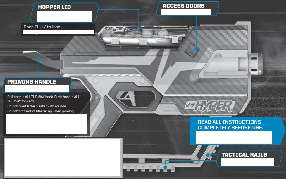 Hasbro FUEL 20 Nerf Hyper Fuel 20 Blaster - HOPPER LID
