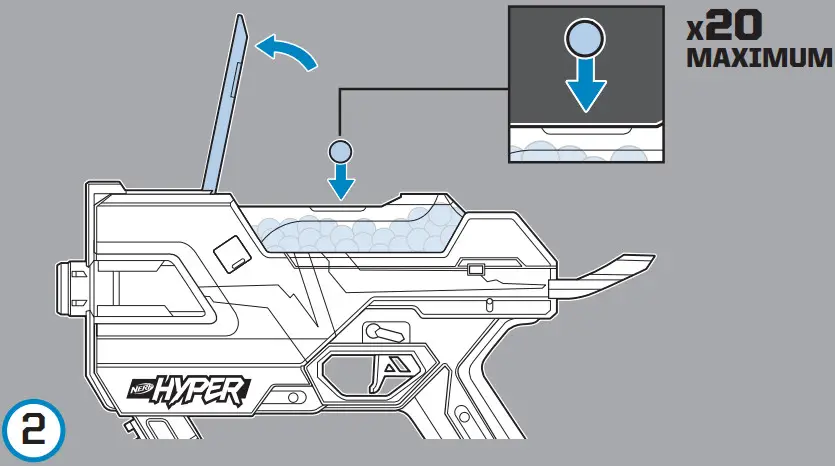 Hasbro FUEL 20 Nerf Hyper Fuel 20 Blaster - LOAD CHARGER 2