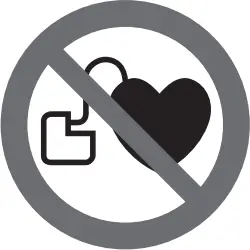 Keep away from cardiac pacemakers