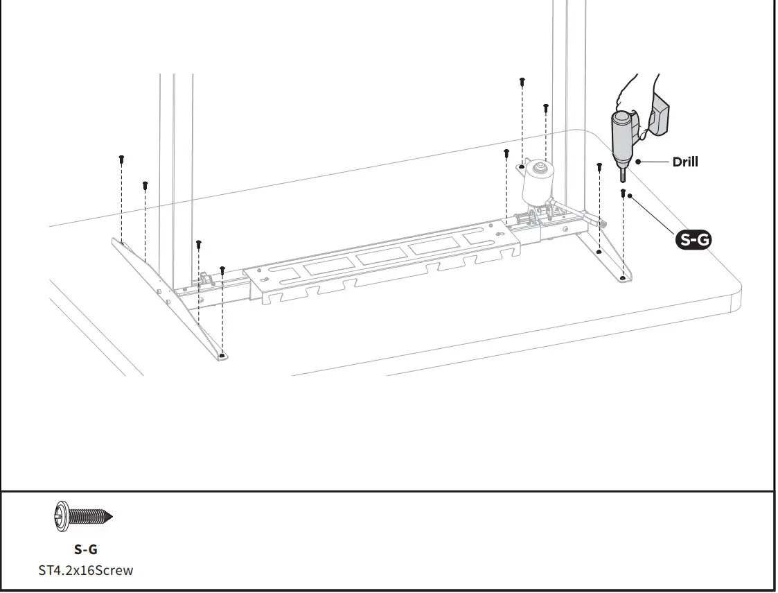 V I V O DESK-V102E Black Electric Single Motor Desk Frame - ASSEMBLY STEPS 8