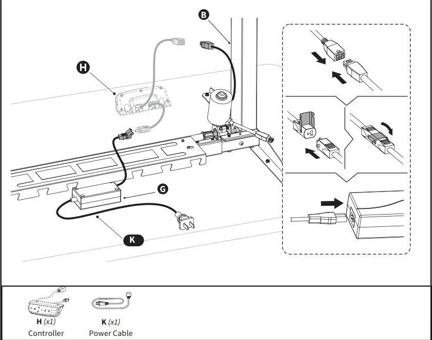 V I V O DESK-V102E Black Electric Single Motor Desk Frame - ASSEMBLY STEPS 9